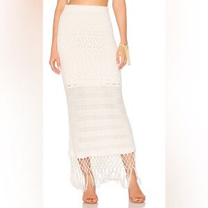 House of Harlow 1960 x REVOLVE Sandra White Crochet Skirt Medium